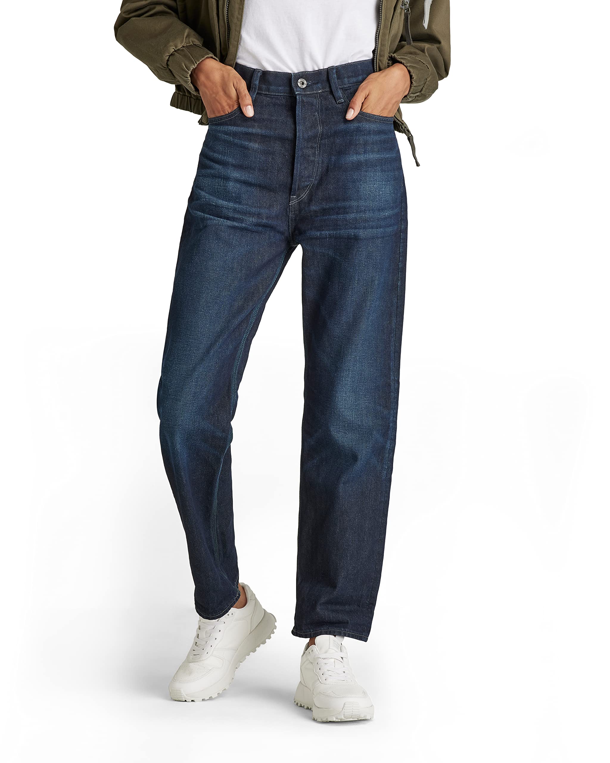 G-STAR Women's Type 89 Real Boyfriend Fit Jeans - High Waist Distressed Denim Pants for Casual Wear & Street Style Outfits