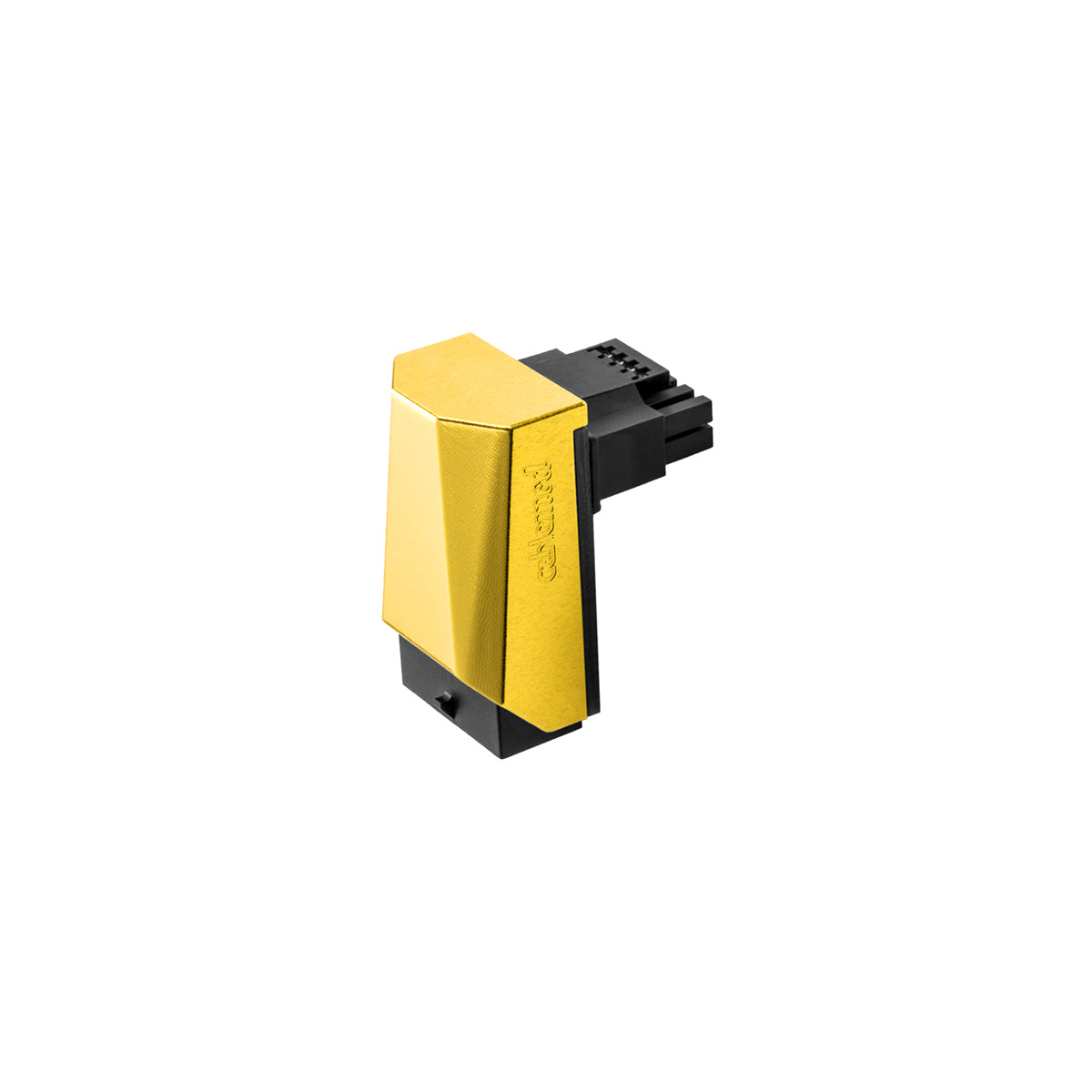 CableMod 12VHPWR 90 Degree Angled Adapter - Variant B (Gold) - Perfect for NVIDIA RTX 40 Series GPUs & PC Cable Management