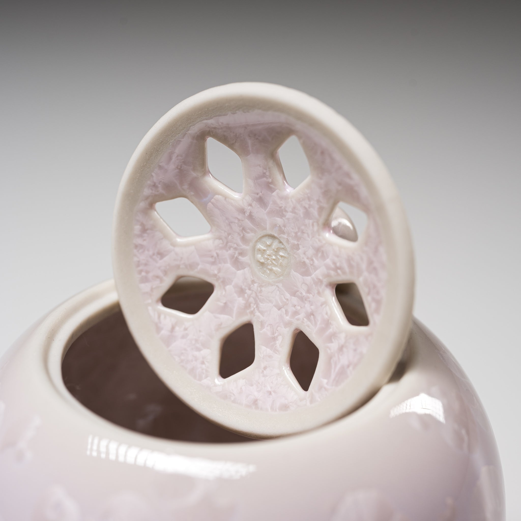 Premium Kyo Kiyomizu Ware Ceramic Incense Burner - Handcrafted Japanese Kyoto Flower Glaze Aroma Diffuser for Meditation, Yoga & Home Decor