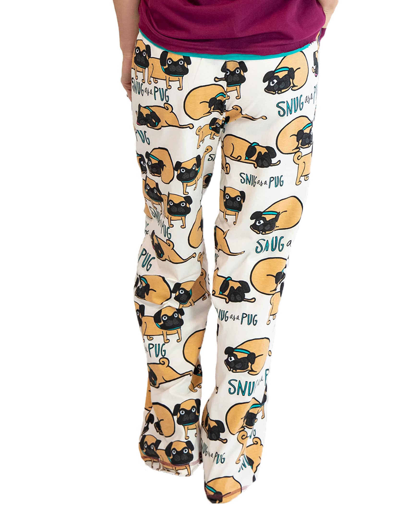 Cozy Women's Pajama Set - Cute Cat & Dog Print Sleepwear, Soft Cotton Pajamas for Women, Comfortable Lounge Pants for Relaxing at Home, Sleeping or Movie Nights