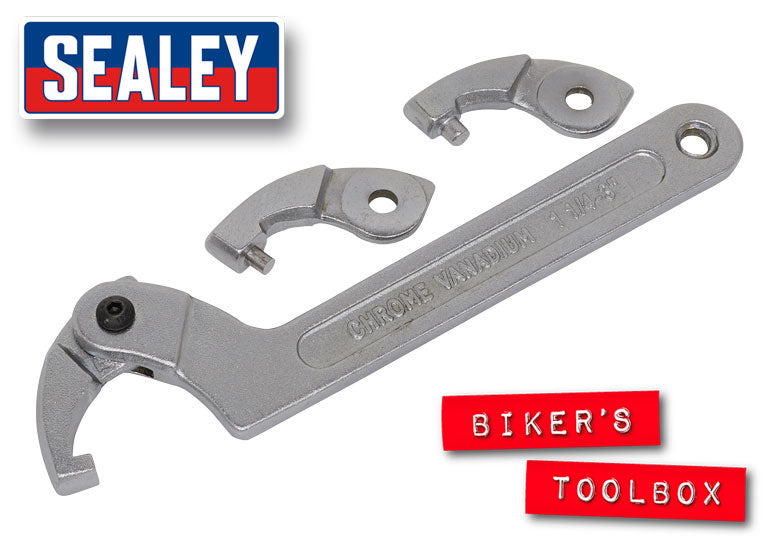 Sealey 4 Piece Hook & Pin Wrench Set 32-76mm | Professional Automotive & Industrial Tool Kit for Heavy-Duty Repairs & Maintenance