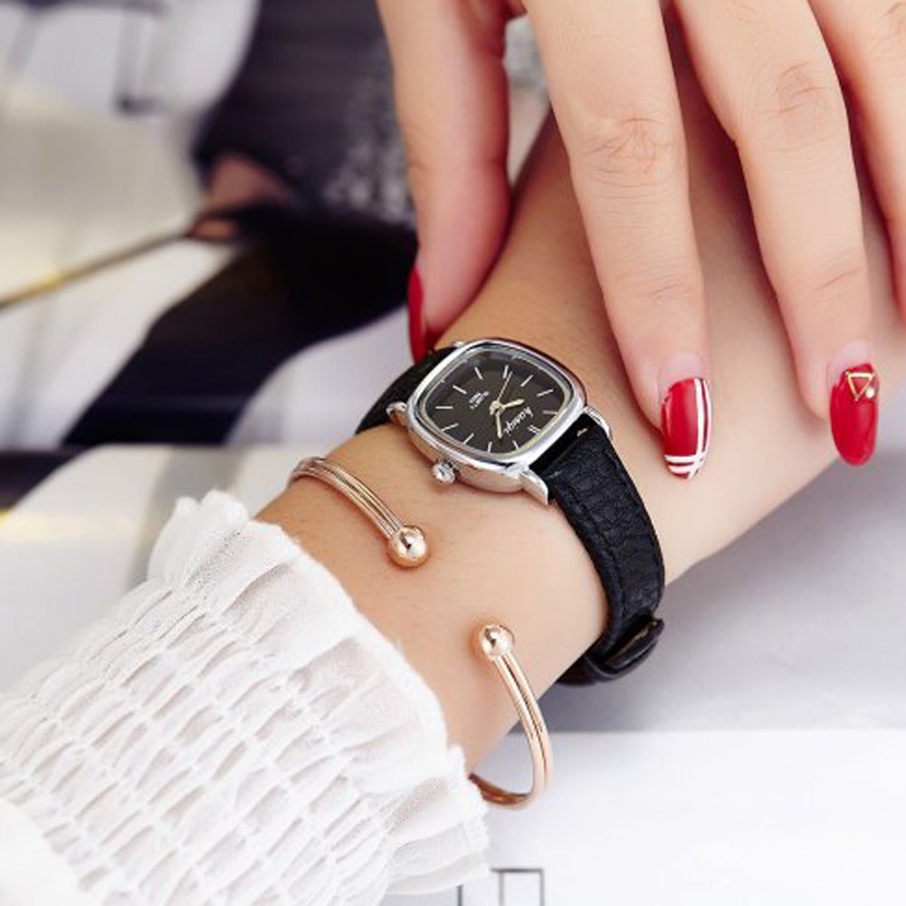 Luxury Women's Quartz Watch - Thin Leather Strap Square Casual Watch by Litterprince (5#) | Perfect for Office, Dating & Everyday Fashion Accessory