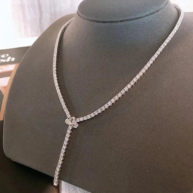 18K White Gold 11.2ct Genuine Diamond Choker Necklace for Women - Luxury Wedding Jewelry, Anniversary Gift & Formal Party Accessory