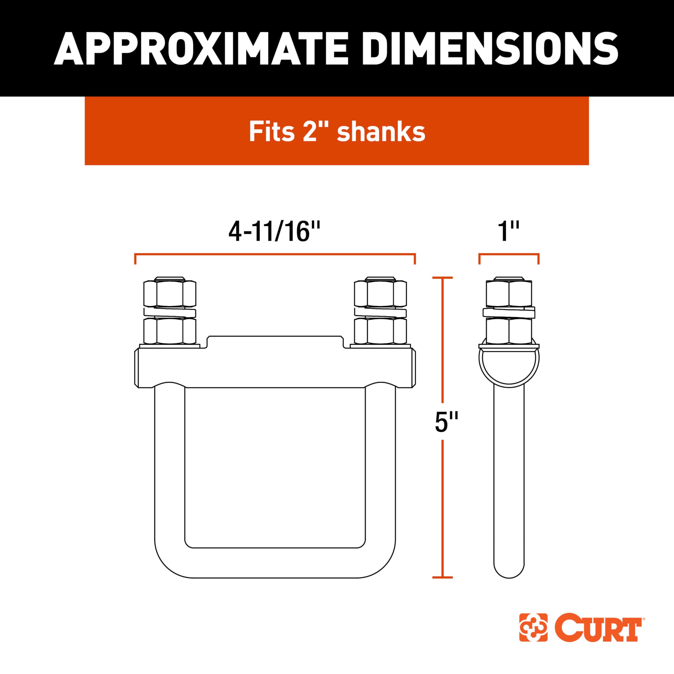 CURT Anti-Rattle Hitch Clamp Tightener for 2-Inch Receiver - Compatible with Hollow or Solid Shanks, Stainless Steel Construction (Model 45367) - Secure Towing for Trucks, Trailers & RVs