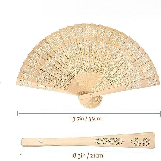 50pcs Personalized Wooden Wedding Fans - Custom Engraved Japanese Folding Fans for Wedding, Birthday & Engagement Party Favors - Elegant Bridal Shower Gifts & Unique Event Souvenirs (Perfect for Outdoor Ceremonies, Photo Props & Guest Keepsakes)