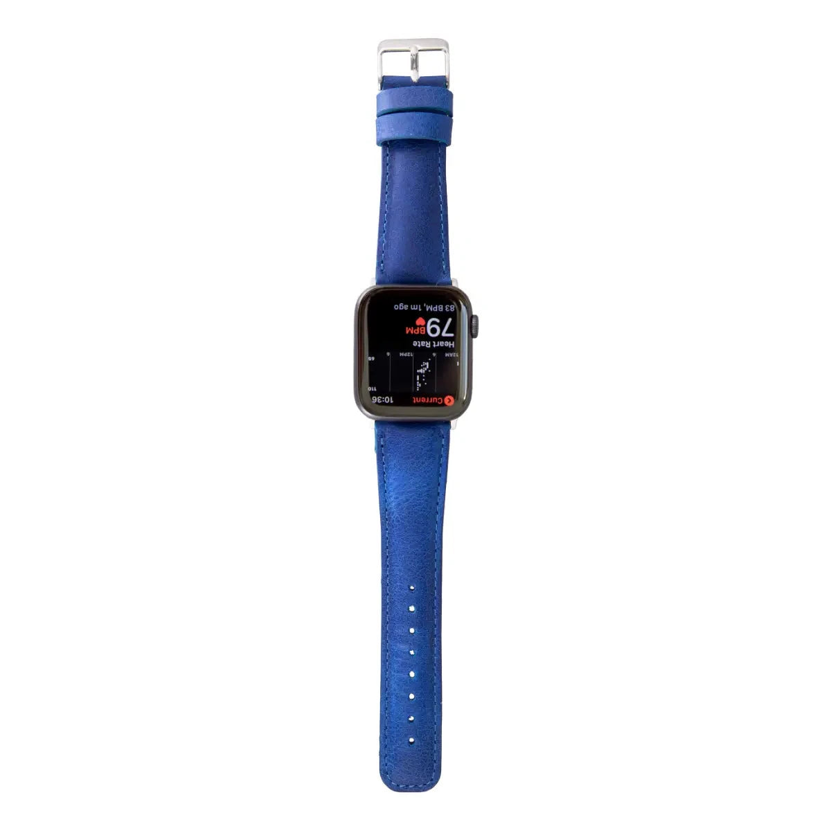 Premium Blue Leather Apple Watch Band - Classic & Durable Strap for Men & Women - Perfect for Work, Gym & Everyday Wear