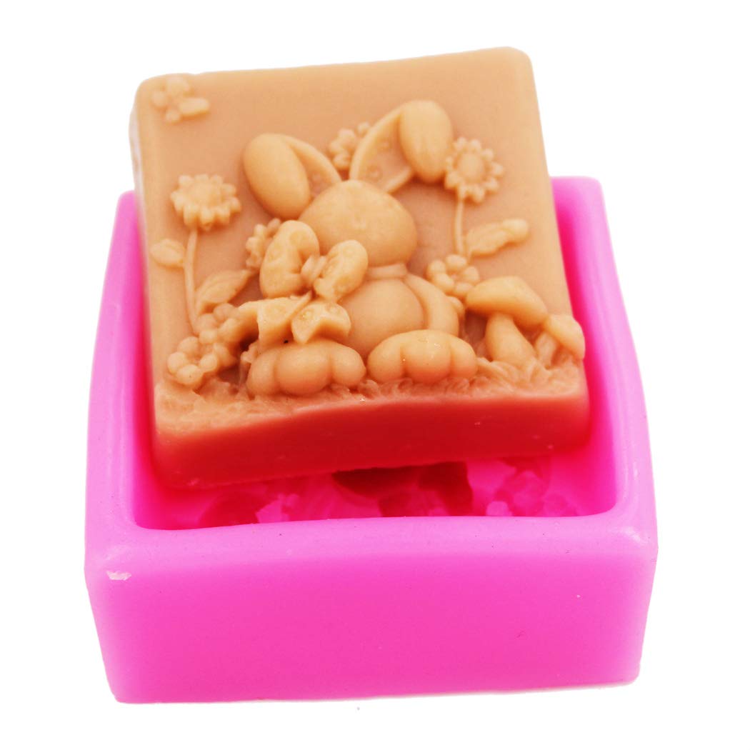 Premium Rabbit Silicone Soap Mold - DIY Handmade Soap Making Kit for Bath Bombs, Candles & Resin Crafts - Perfect for Home Spa, Gift Making & Creative Projects (S118)
