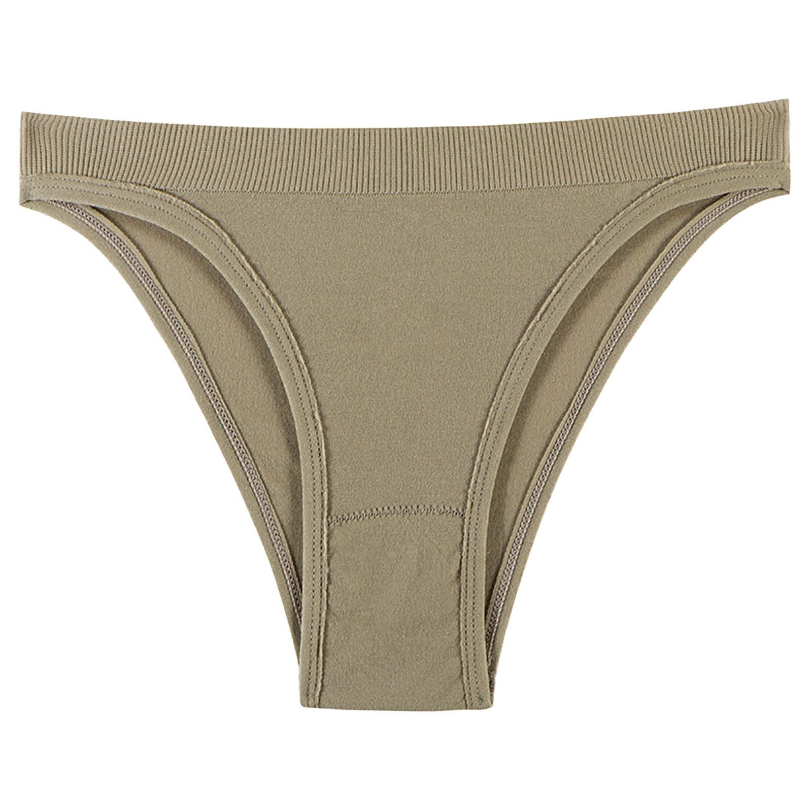 Women's Seamless Cotton Low Rise Underwear - Elastic Waist Comfortable Briefs for Everyday Wear, Workout & Sleep