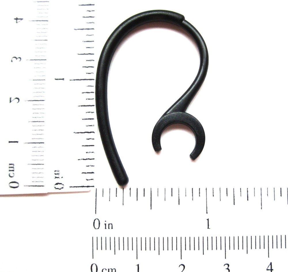 2 New Small Black Earhooks & Earloops Compatible with Jawbone Era & Prime Wireless Headsets - Perfect for Prime 2, Candy Earcandy, Era Shadowbox, Smokescreen & Midnight Silver Lining - Ideal for Workouts, Running, and Hands-Free Calling