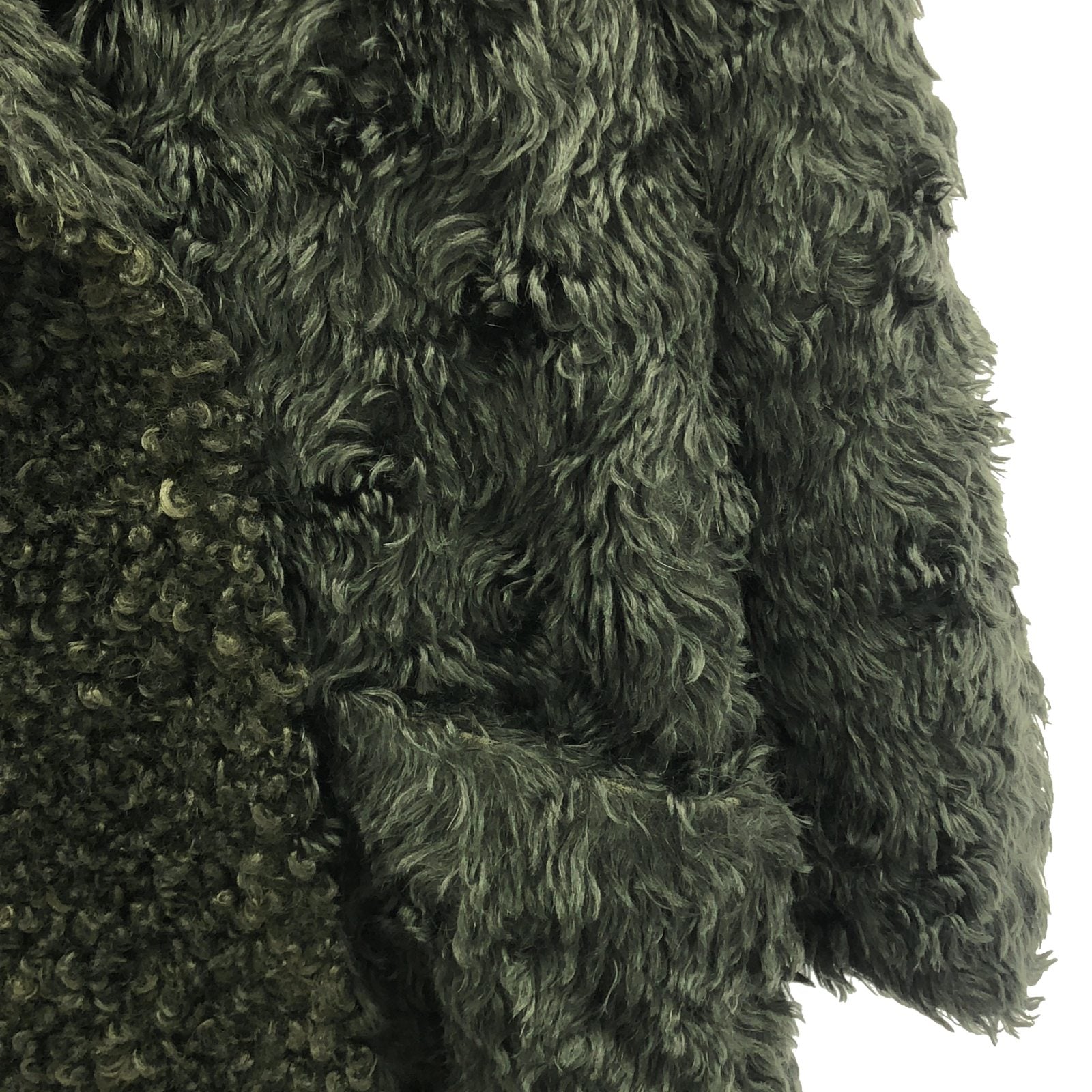 3.1 Phillip Lim Green Fur Coat for Women - XS Size | Luxurious Winter Outerwear for Parties & Events