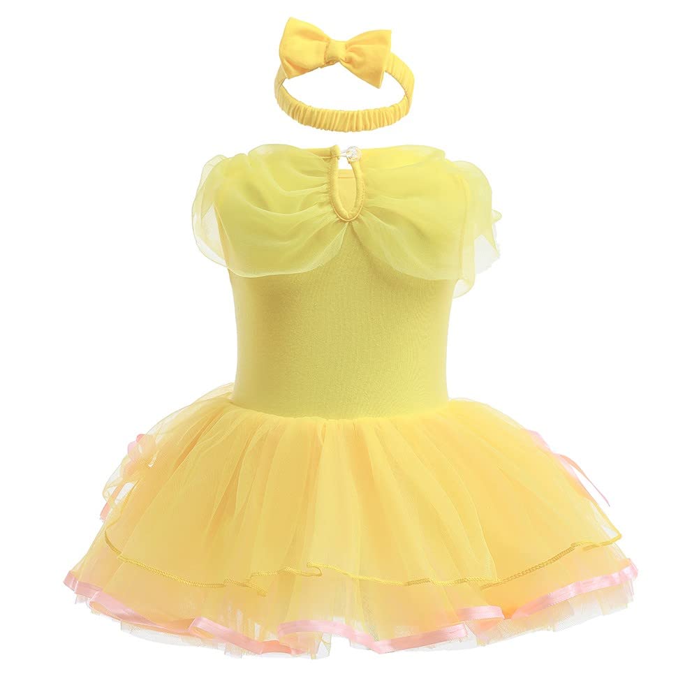 Princess Costume for Baby Girls - Tutu Dress with Headband for Birthday, Halloween, Christmas Party | Elegant Fancy Outfit for Special Occasions & Photo Shoots