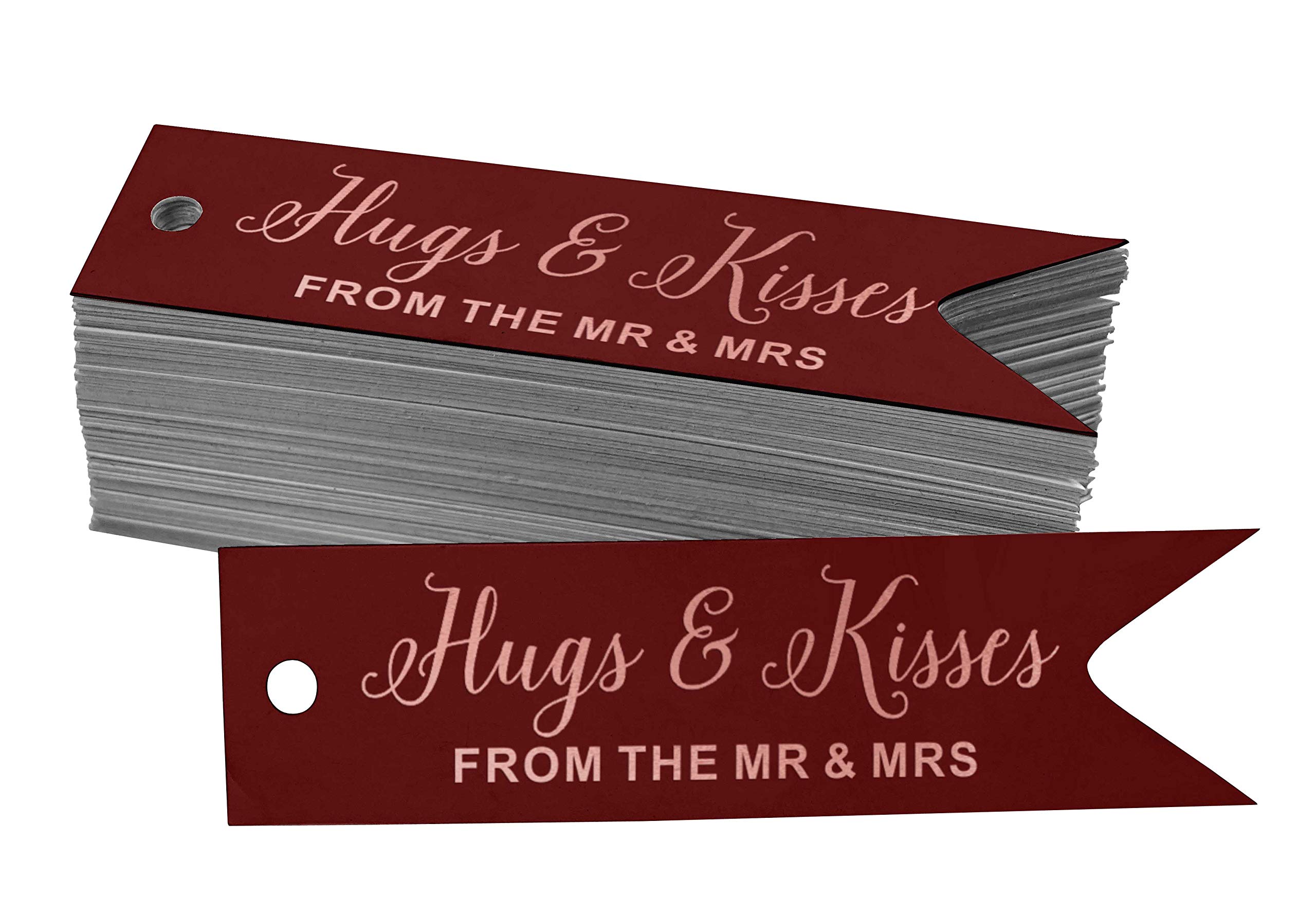 50pcs Rose Gold Foil Wedding Favor Tags - Elegant 