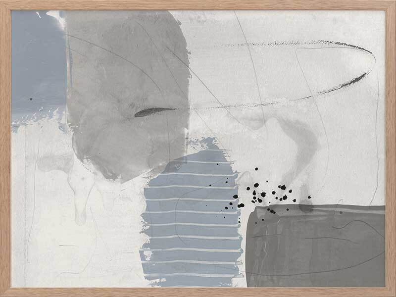 Concrete Decision II Framed Wall Art Print - Modern Abstract Canvas Painting for Living Room, Bedroom & Office Decor