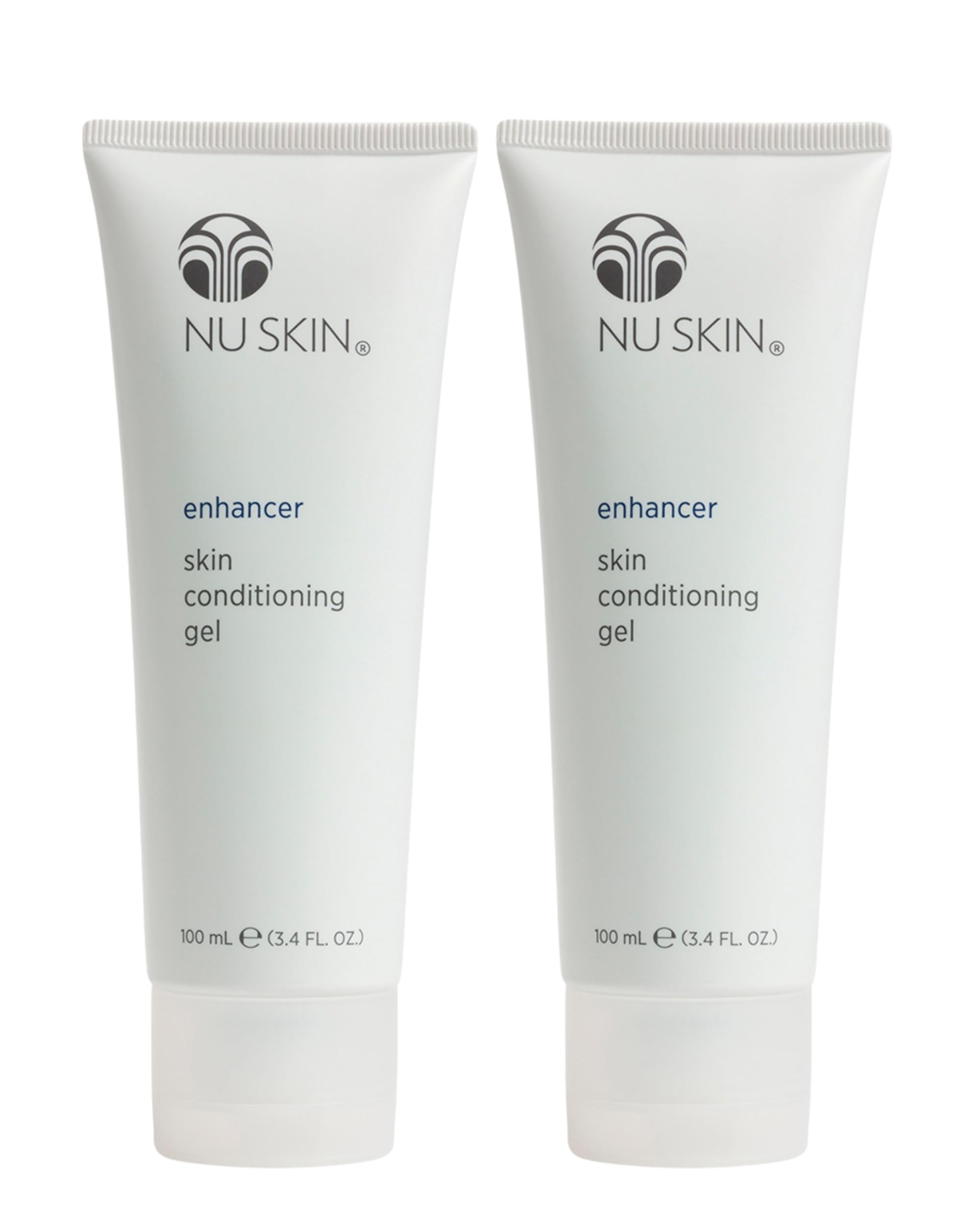 Nu Skin Enhancer Skin Conditioning Gel with Aloe Vera | Soothing Hydration for Dry & Sensitive Skin | Lightweight Moisturizer for Face & Body | 3.4 Fl Oz (2 Pack) | Perfect for Daily Skincare Routine, Post-Workout Recovery & Travel Essentials