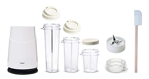 Tribest PB-410WH-A Personal Blender II - 400W Portable Smoothie Blender with 20oz BPA-Free Travel Cups - Perfect for Protein Shakes, Fruit Smoothies & Meal Prep at Home, Gym or Office