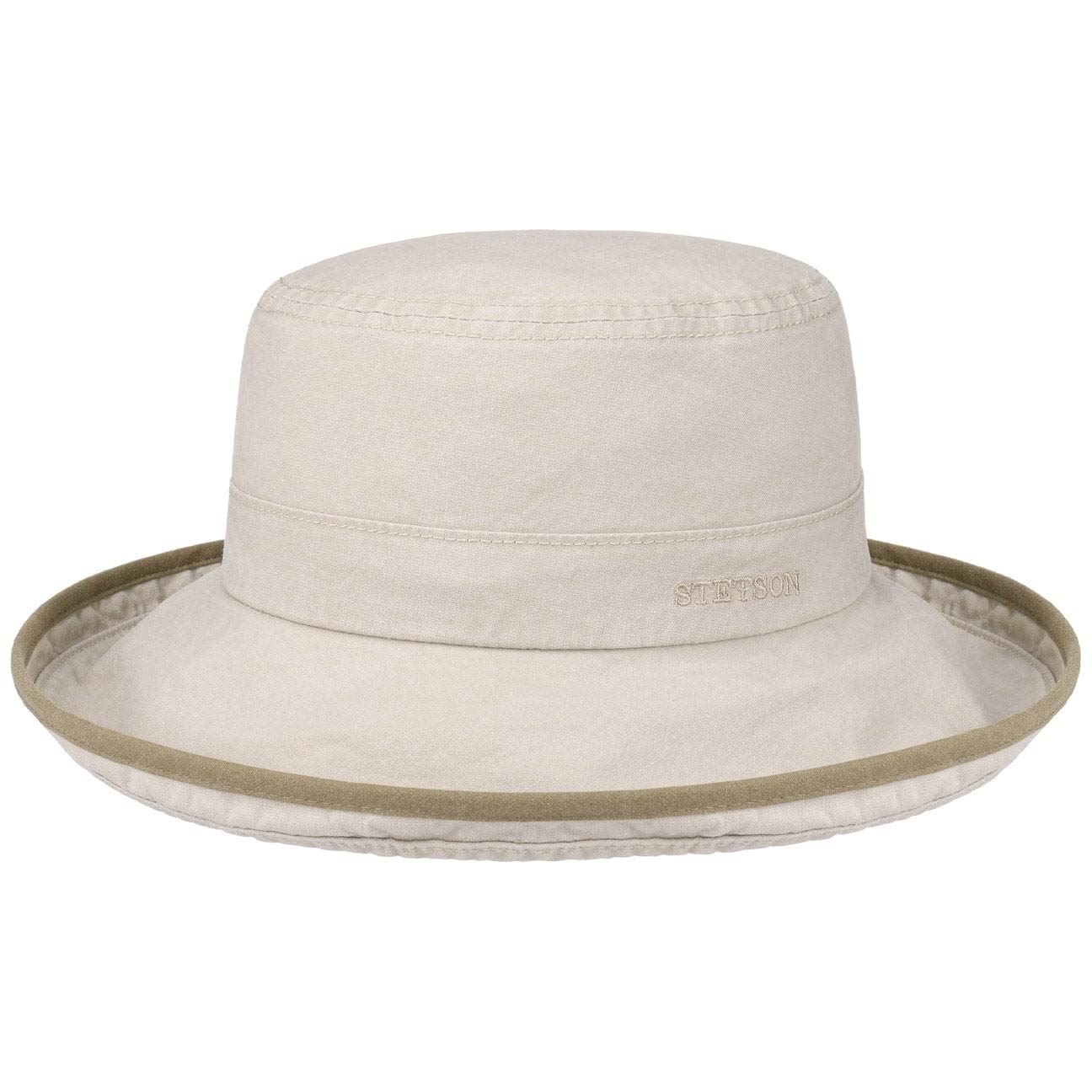 Stetson Lonoke Delave Fabric Hat - Organic Cotton Sun Hat for Men & Women - UPF 40 UV Protection - Crushable Travel Hat for Summer, Spring, Beach & Outdoor Activities