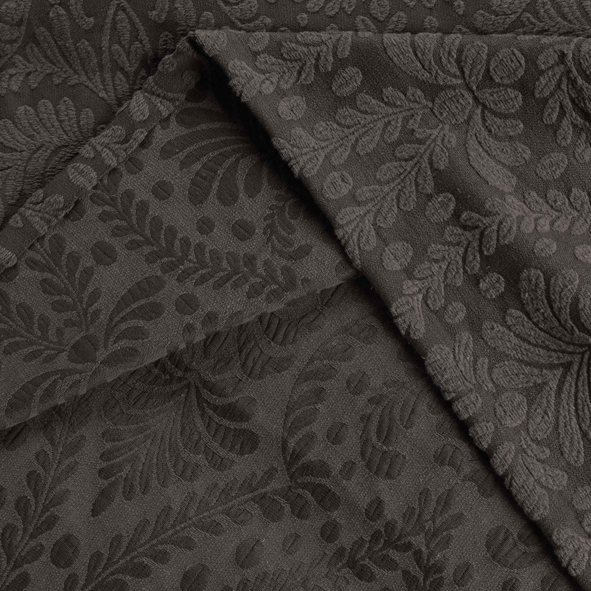 Premium Aspen Cotton Blend Jacquard Woven Floral Bedspread Set with Scalloped Edges - Queen Size Luxury Bedding for Master Bedroom & Guest Room Decor