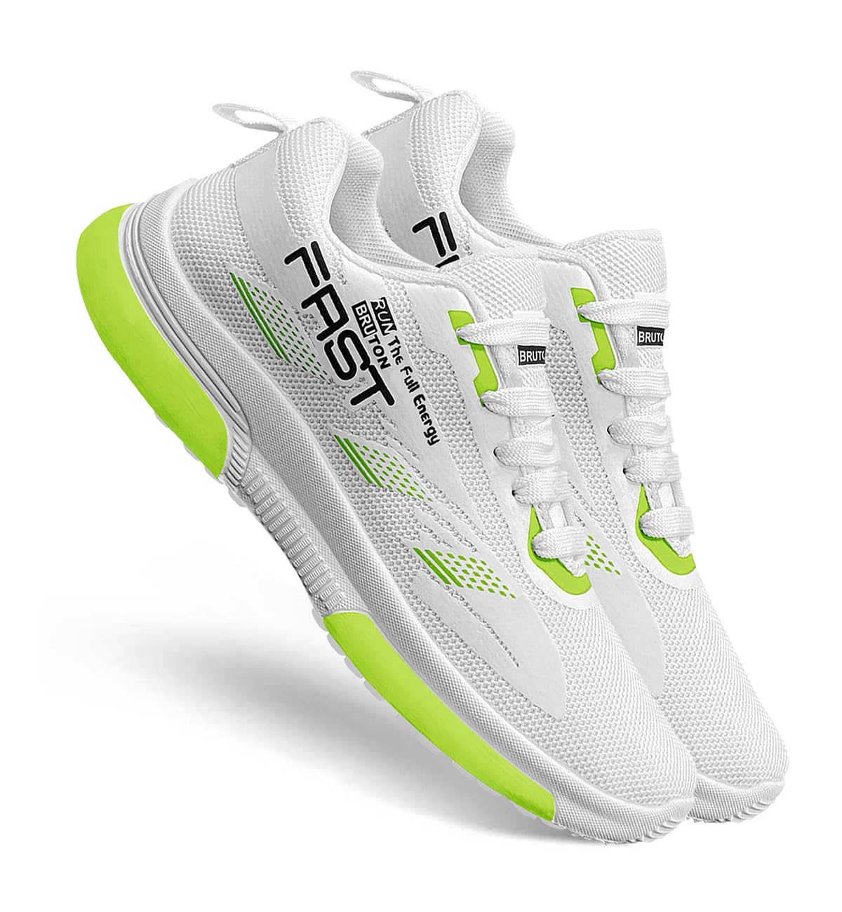 BRUTON Men's White Walking Shoes - Lightweight Comfortable Sneakers for Walking, Yoga & Casual Wear - Perfect for Men & Boys | Gym, Workout, Travel & Everyday Use