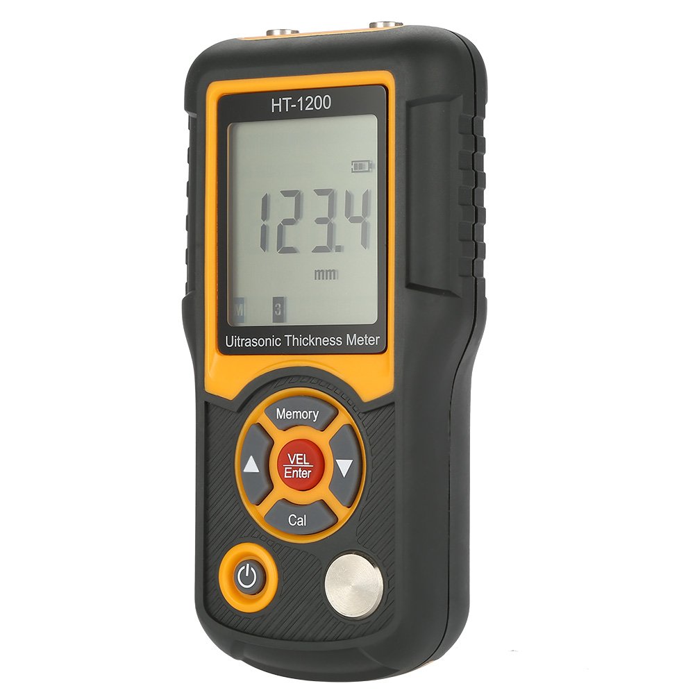 HT-1200 Ultrasonic Thickness Gauge - Digital LCD Meter with 2-300mm Range for Metal, Plastic & Pipe Measurement | Industrial & Home DIY Use