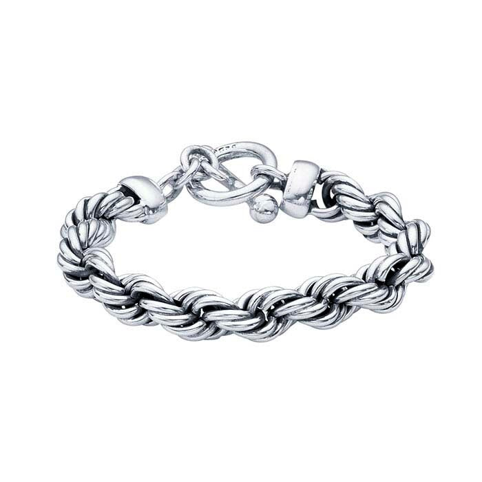 Sterling Silver 10mm Rope Chain Bracelet - 8 Inch Length, Genuine 925 Silver Jewelry for Men & Women, Adjustable DIY Bracelet for Everyday Wear, Gifts & Fashion Accessories