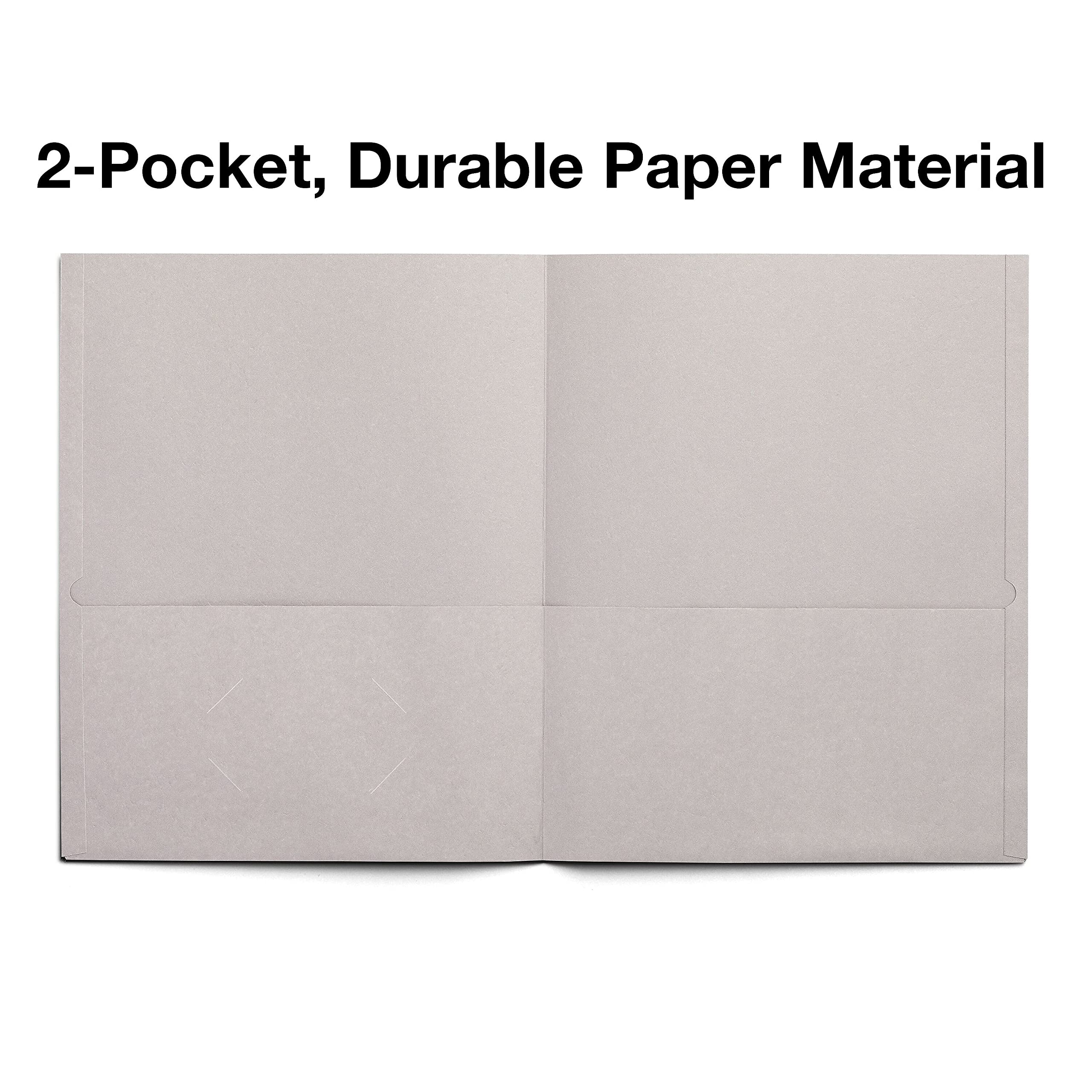 HiTouch 13380 2-Pocket Presentation Folders - Gray, 10 Pack - Premium Document Organizer for Office, School & Business Meetings