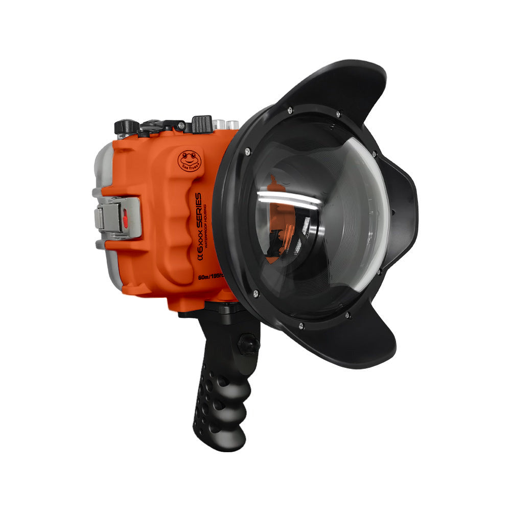 SeaFrogs Underwater Housing for Sony A6xxx Series - Salted Line Aluminum Pistol Grip & 6