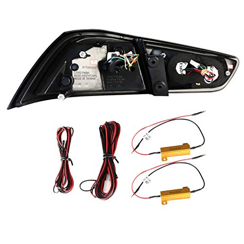 Mitsubishi Lancer 08-17 & EVO X 08-15 LED Tail Lights - Black Brake Lamps Pair - High Visibility & Style Upgrade for Night Driving & Car Customization