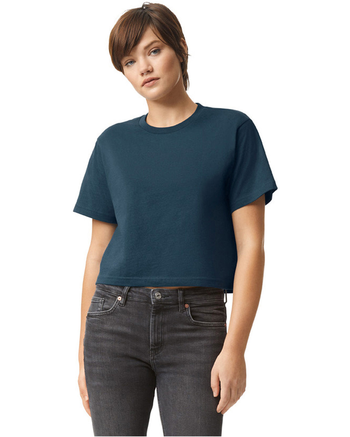 American Apparel 102AM Women's Fine Jersey Boxy T-Shirt - Soft & Comfortable Casual Tee for Everyday Wear, Lounge & Street Style