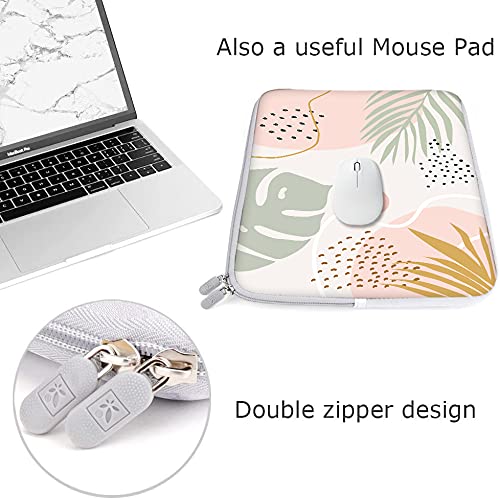 iCasso 13-14 Inch Laptop Sleeve for MacBook Air/Pro, Chromebook, HP, Dell - Slim Protective Travel Case with Morandi Design | Perfect for Work, School & Business Travel