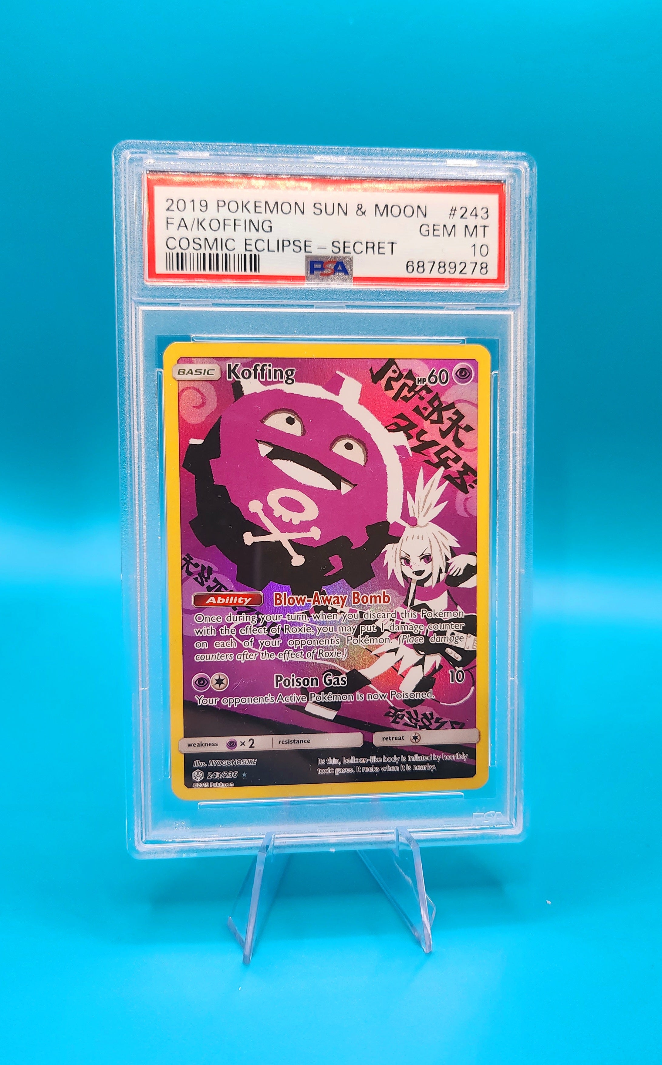2019 Pokemon Cosmic Eclipse Koffing PSA 10 Graded Card - Perfect for Collectors, Gaming & Investment | Ideal for Trading, Display & Pokemon TCG Battles