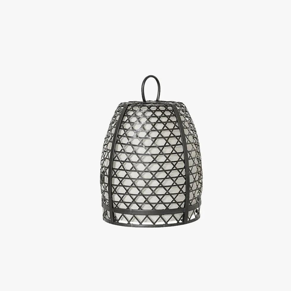Modern Woven Lantern Design Outdoor Floor Lamp - Waterproof & Durable for Patio, Garden, Porch, and Backyard Decor