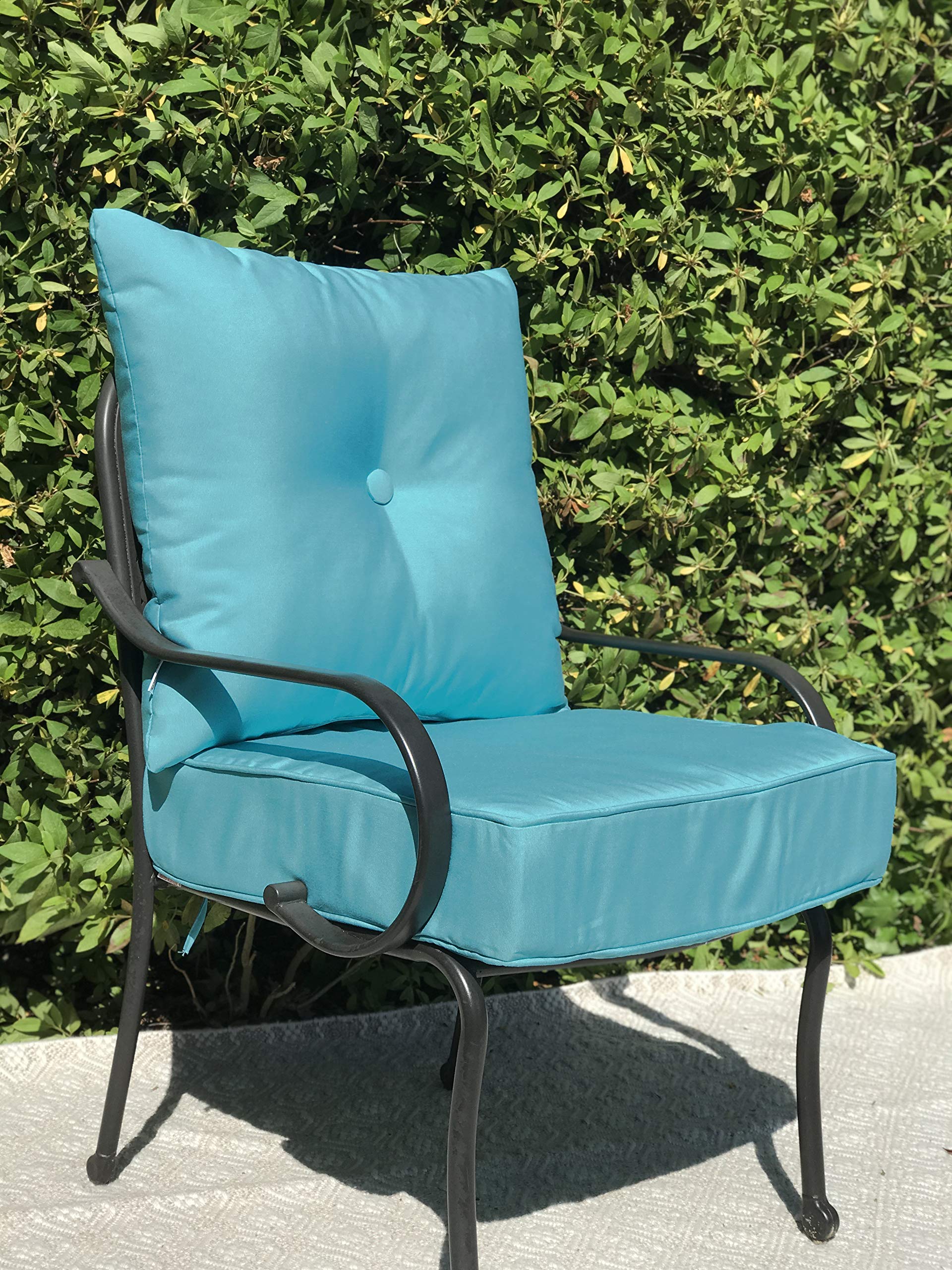 Premium Sunbrella Outdoor/Indoor Cushion Set of 2 - 22x22x6