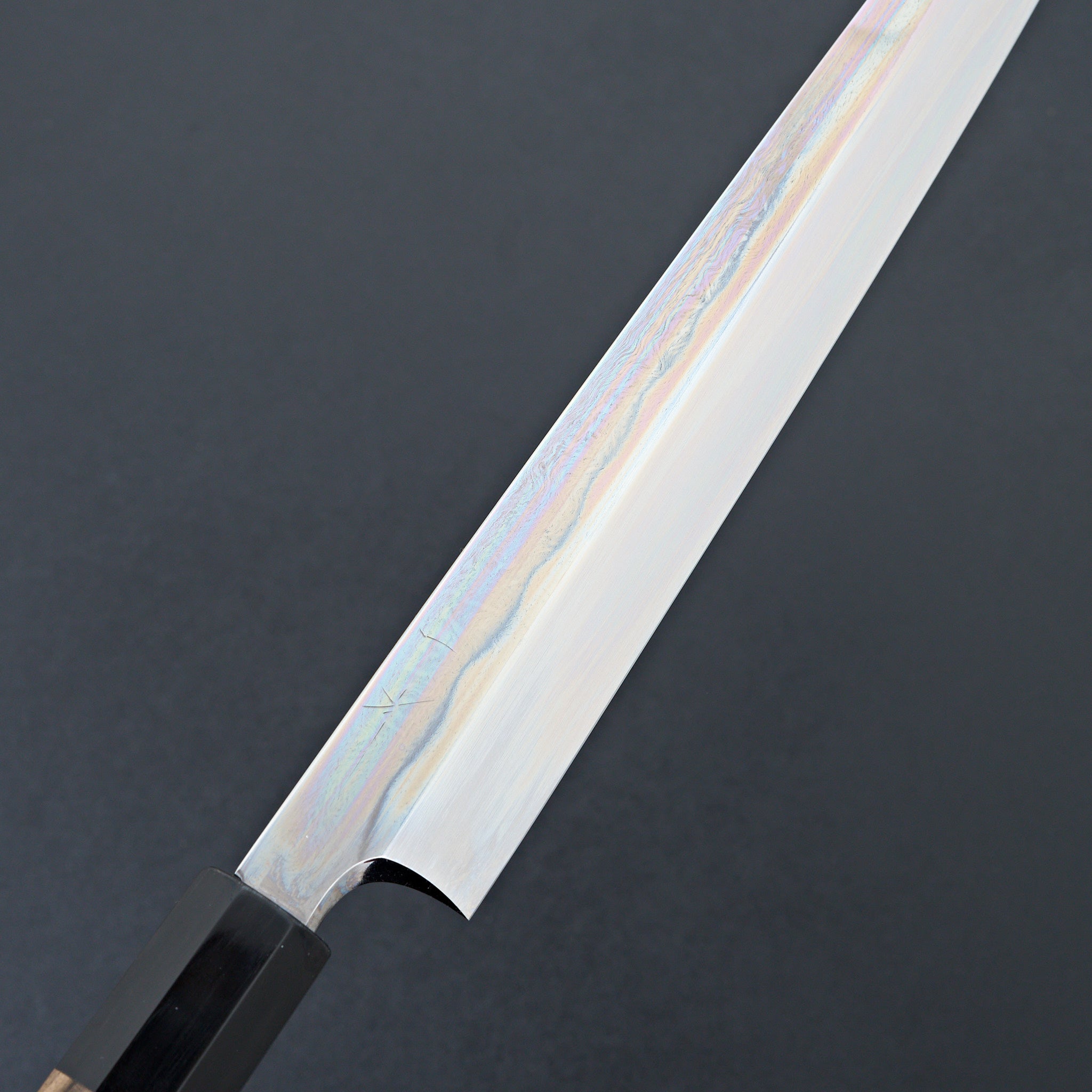 Premium Hitohira Togashi Blue #1 Steel Yanagiba Sushi Knife 300mm - Handcrafted Japanese Mizu Honyaki Blade with Kurokaki Persimmon Wood Handle & Saya Scabbard - Perfect for Sushi Chefs, Japanese Cuisine & Professional Kitchen Use
