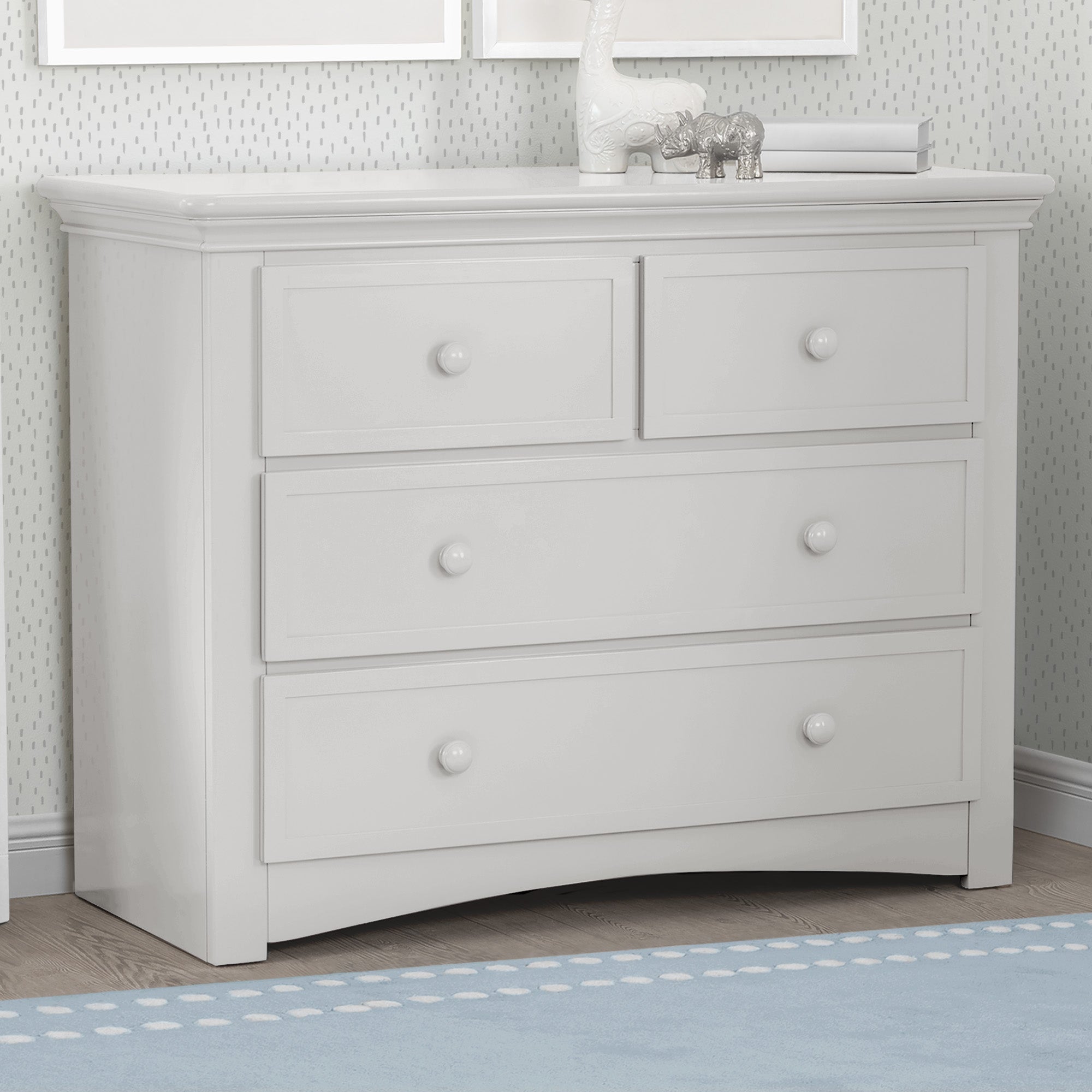4 Drawer Dresser - Modern Wooden Chest of Drawers for Bedroom Storage & Organization | Perfect for Clothes, Accessories & Home Decor