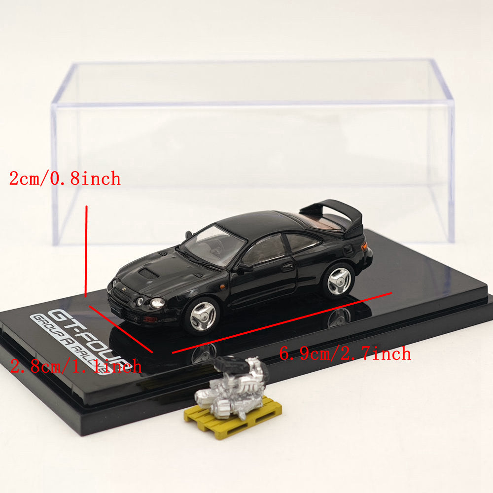 1/64 Scale Toyota Celica GT-Four ST205 WRC Edition Diecast Model Car - Black HJ641064ABK - Collectible Hobby Japan Toy for Car Enthusiasts & Gift Idea | Display, Racing Collection, Birthday Present