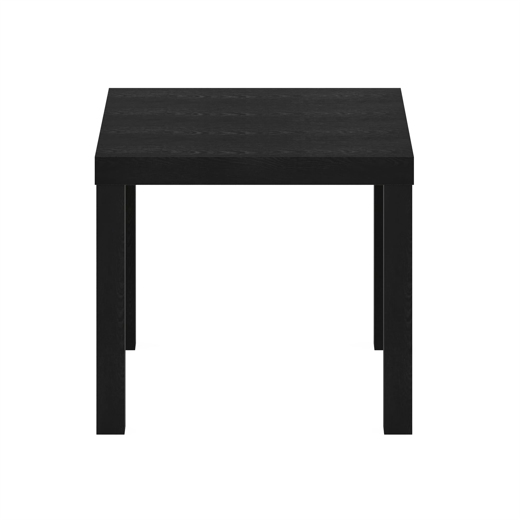 Furinno Classic Homey Square Parsons Side End Table - Black, 1-Pack | Compact Nightstand for Small Spaces, Living Room Accent Table, Bedside End Table for Apartment & Dorm Decor