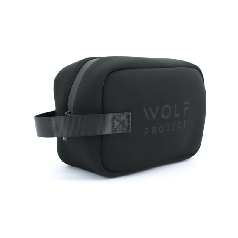 Wolf Project Neoprene Dopp Kit for Men - Waterproof Toiletry Travel Bag with Organizer Pockets | Perfect for Gym, Business Trips & Weekend Getaways