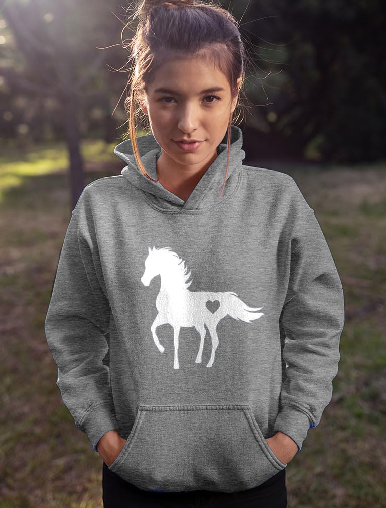 Tstars Equestrian Hoodie for Women & Teens - Soft Horse Riding Sweatshirt Gift for Horse Lovers - Perfect for Riding Lessons, Barn Chores & Casual Wear