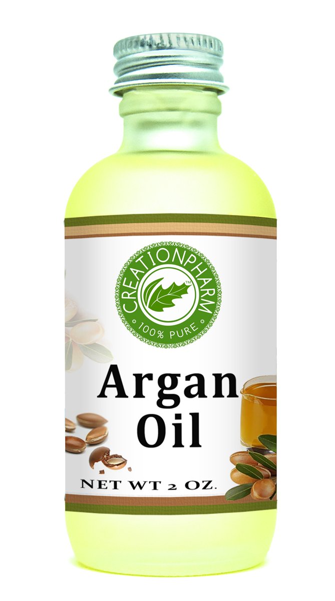 Pure Moroccan Argan Oil 2oz - 100% Natural Cold Pressed Hair & Skin Care Treatment - For Dry Hair, Frizzy Hair, Split Ends & Glowing Skin - Perfect for Daily Moisturizing & Styling