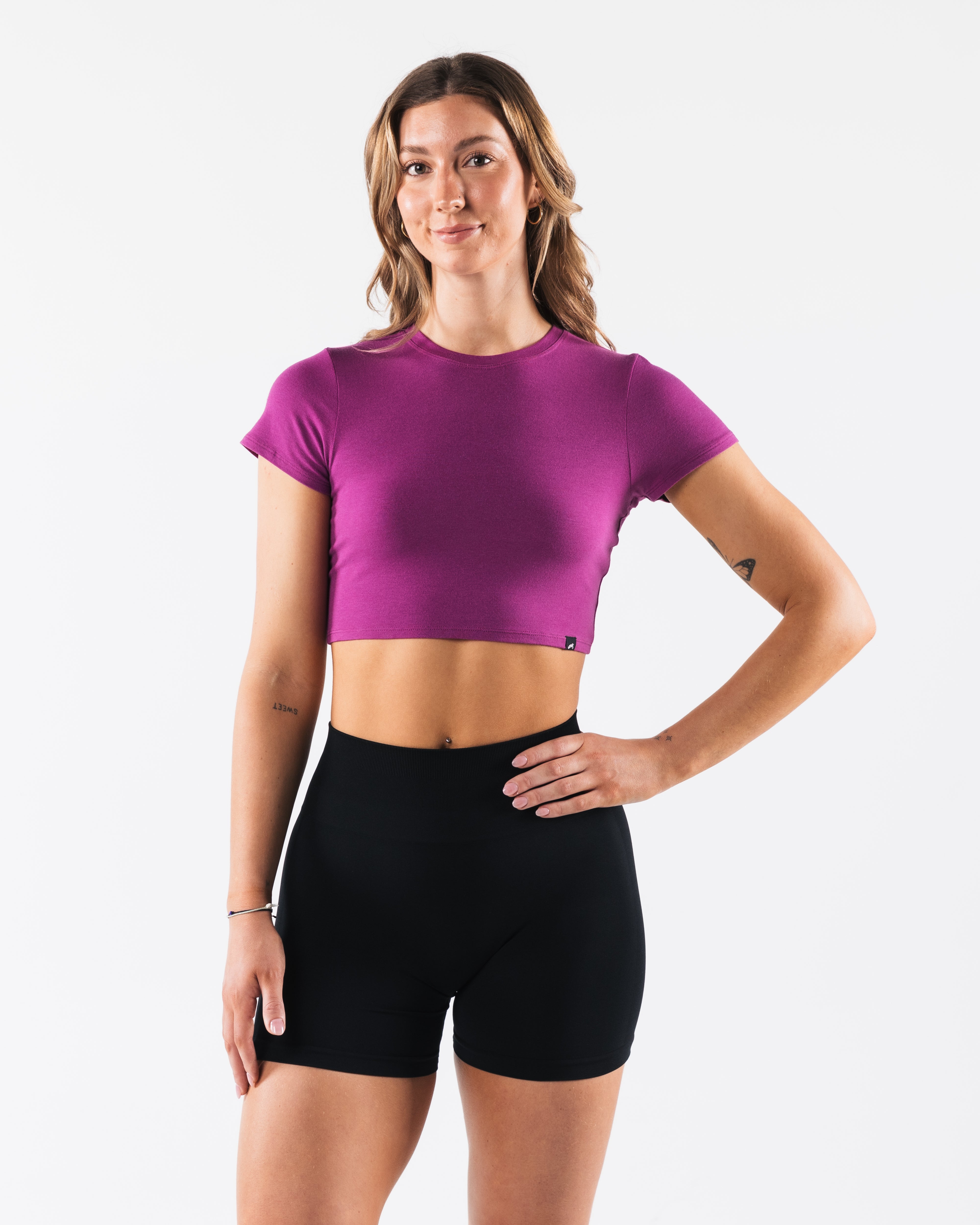 OT Crop Tee Nebula - Trendy Women's Short Sleeve T-Shirt for Casual Wear & Summer Outfits | Perfect for Street Style, Music Festivals & Beach Days