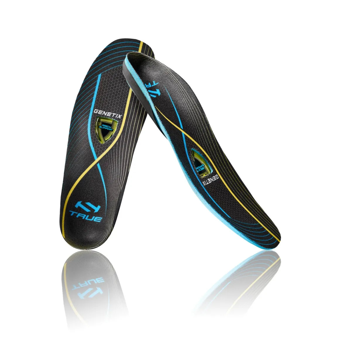 TRUE Genetix Skate Insoles - Premium Cushioning & Support for Skateboarders - Perfect for Long Skate Sessions & Street Skating