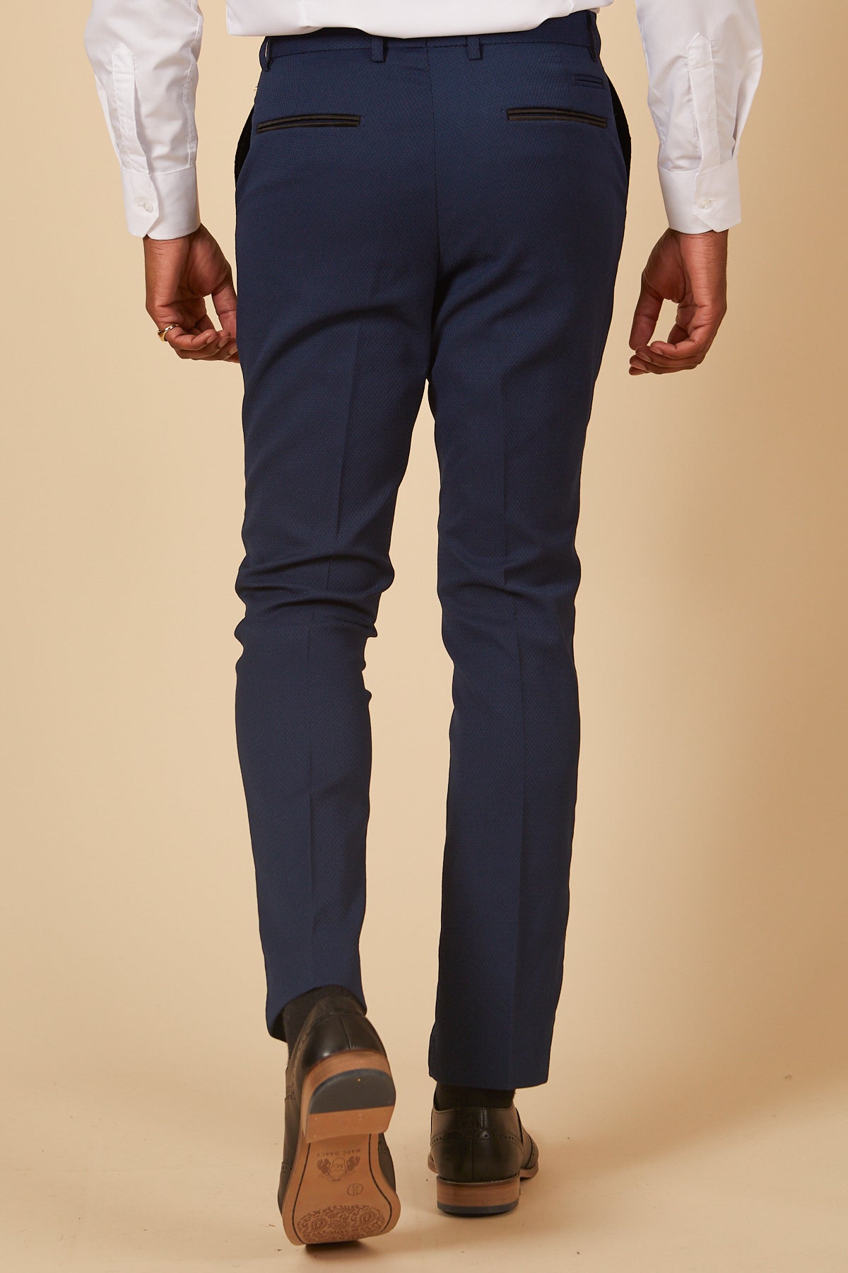 Royal Blue Tuxedo Suit 3-Piece Set with Diamond Lapel Pin - Perfect for Weddings, Prom & Formal Events