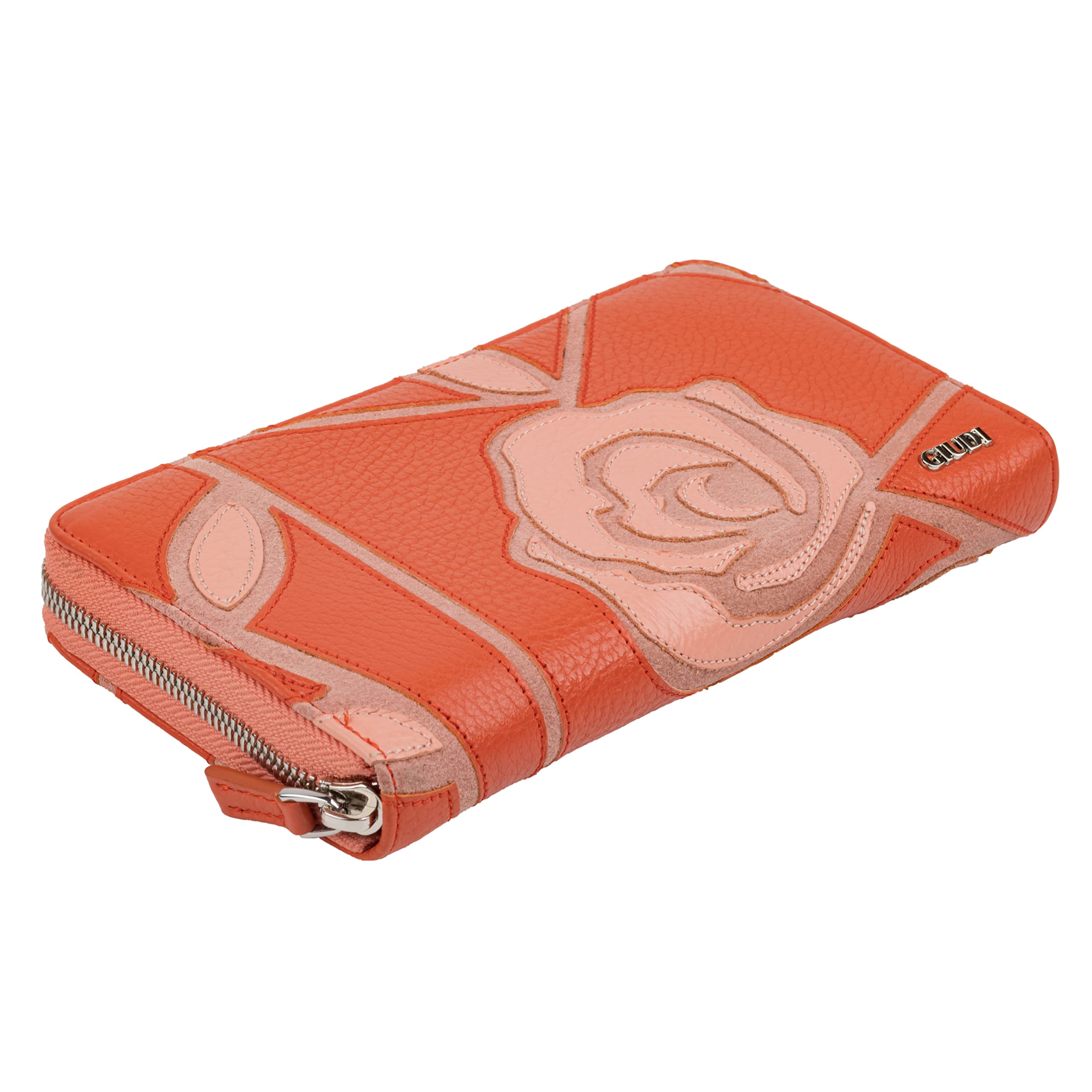 Genuine Leather Women's Wallet - Italian Made Zip Closure Clutch Purse for Women - Perfect for Everyday Use, Travel & Special Occasions
