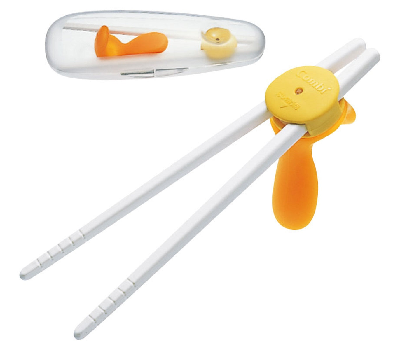 Combi Training Chopsticks with Case - Kids Learning Chopsticks for Beginners, Reusable & Portable Utensils for Asian Food, Sushi, Noodles - Perfect for Home, School & Travel Use
