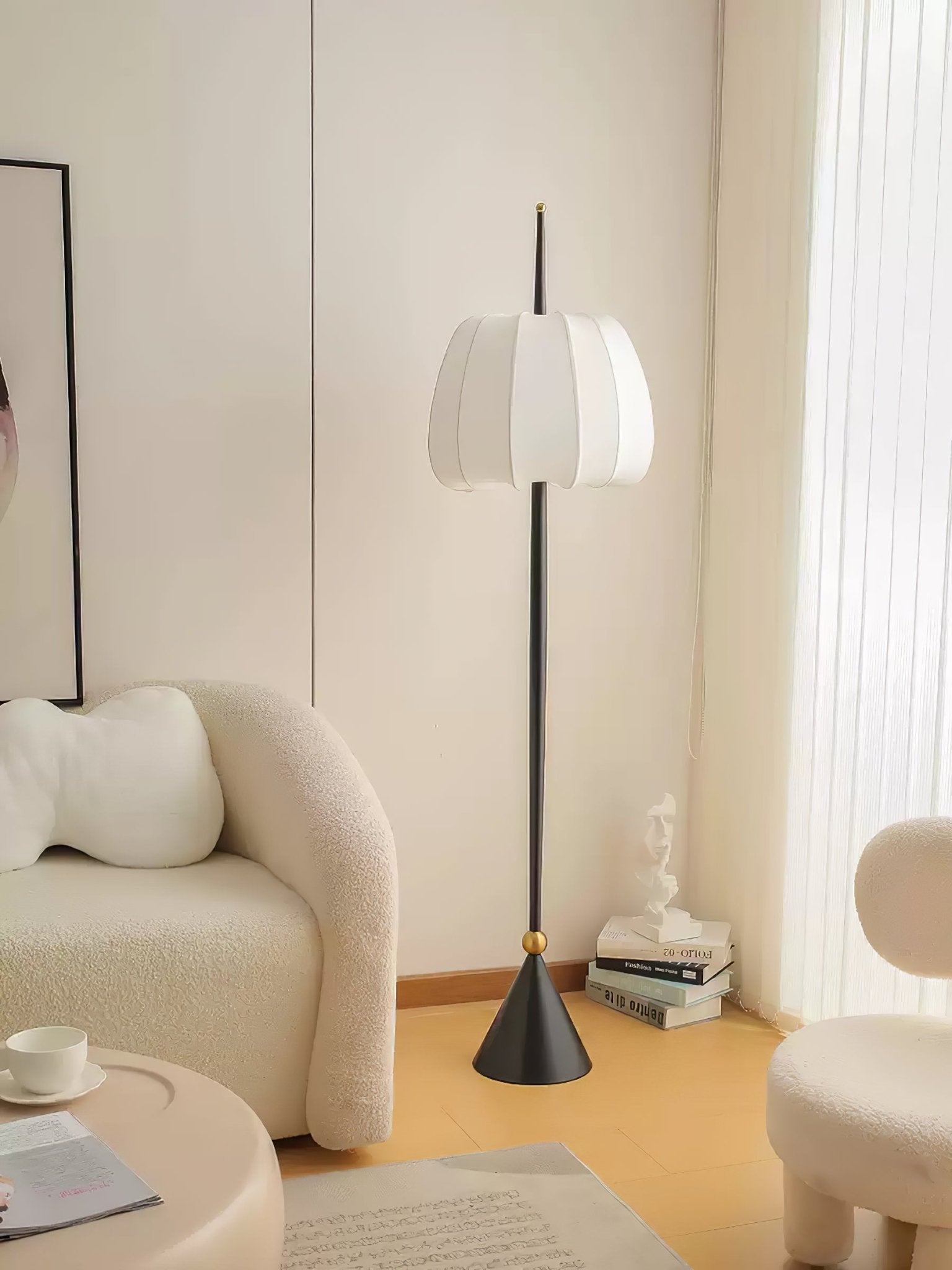 Modern Liana Floor Lamp - Adjustable LED Standing Light for Living Room, Bedroom & Office - Warm White & Cool White Dimmable Lighting - Perfect for Reading, Working & Relaxing
