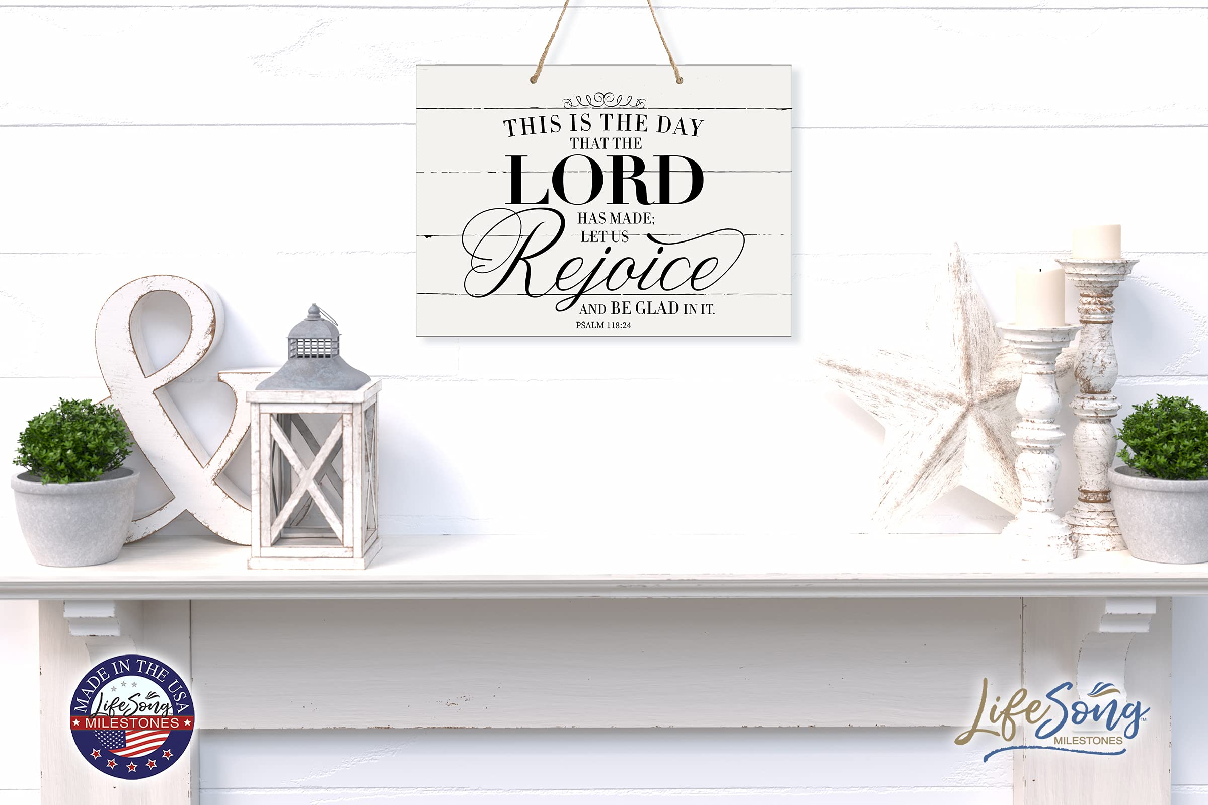 LifeSong Wooden Wall Sign 12x15in - Bible Verse Decor for Couples & Housewarming Gifts | Home & Wedding Decor