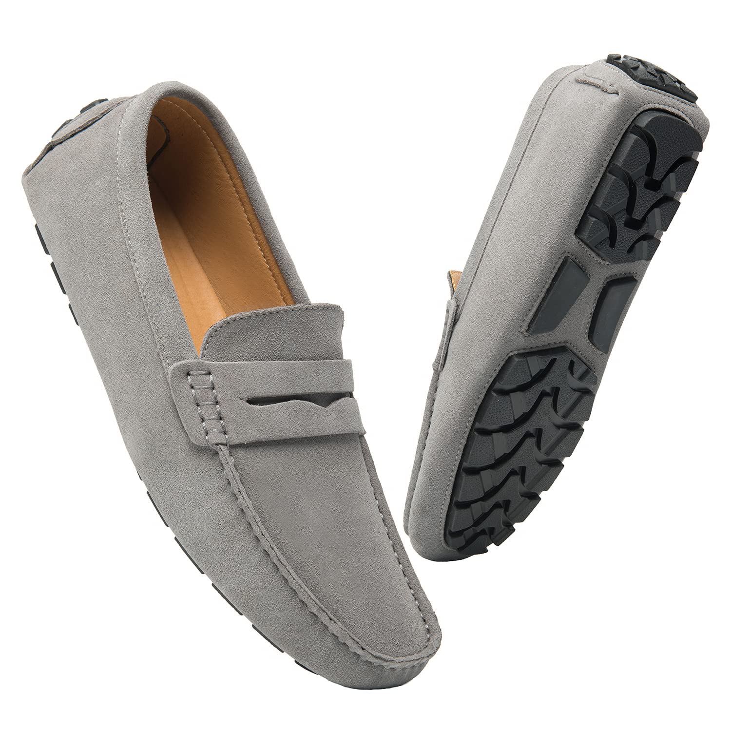 Go Tour Men's Penny Loafers - Comfortable Moccasin Driving Shoes & Slip-On Boat Shoes for Casual Wear | Perfect for Office, Travel & Weekend Outings