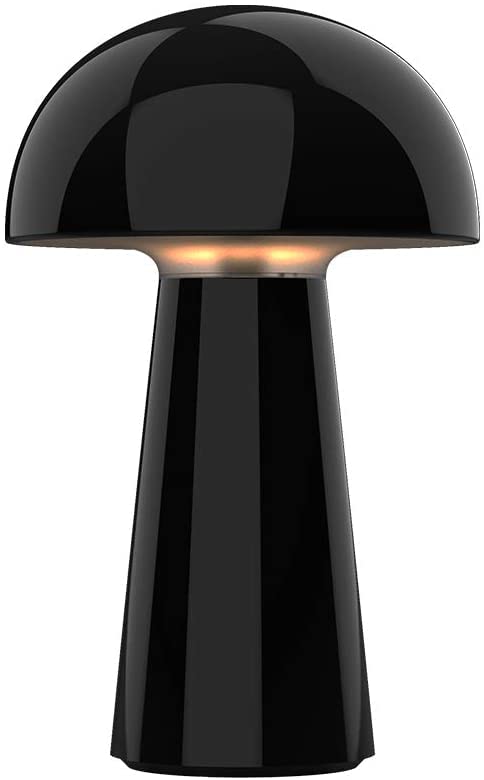 USB Mushroom Night Light - Adjustable Brightness Dimmable 3-Level Warm Light, Small Nursery Lamp for Baby Breastfeeding, Kids Room, Bedside, Home Decor (Black) - Perfect for Nighttime Feeding, Reading & Relaxation