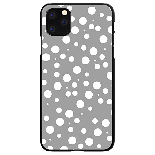 Grey White Bubbles Polka Dots On Black Case