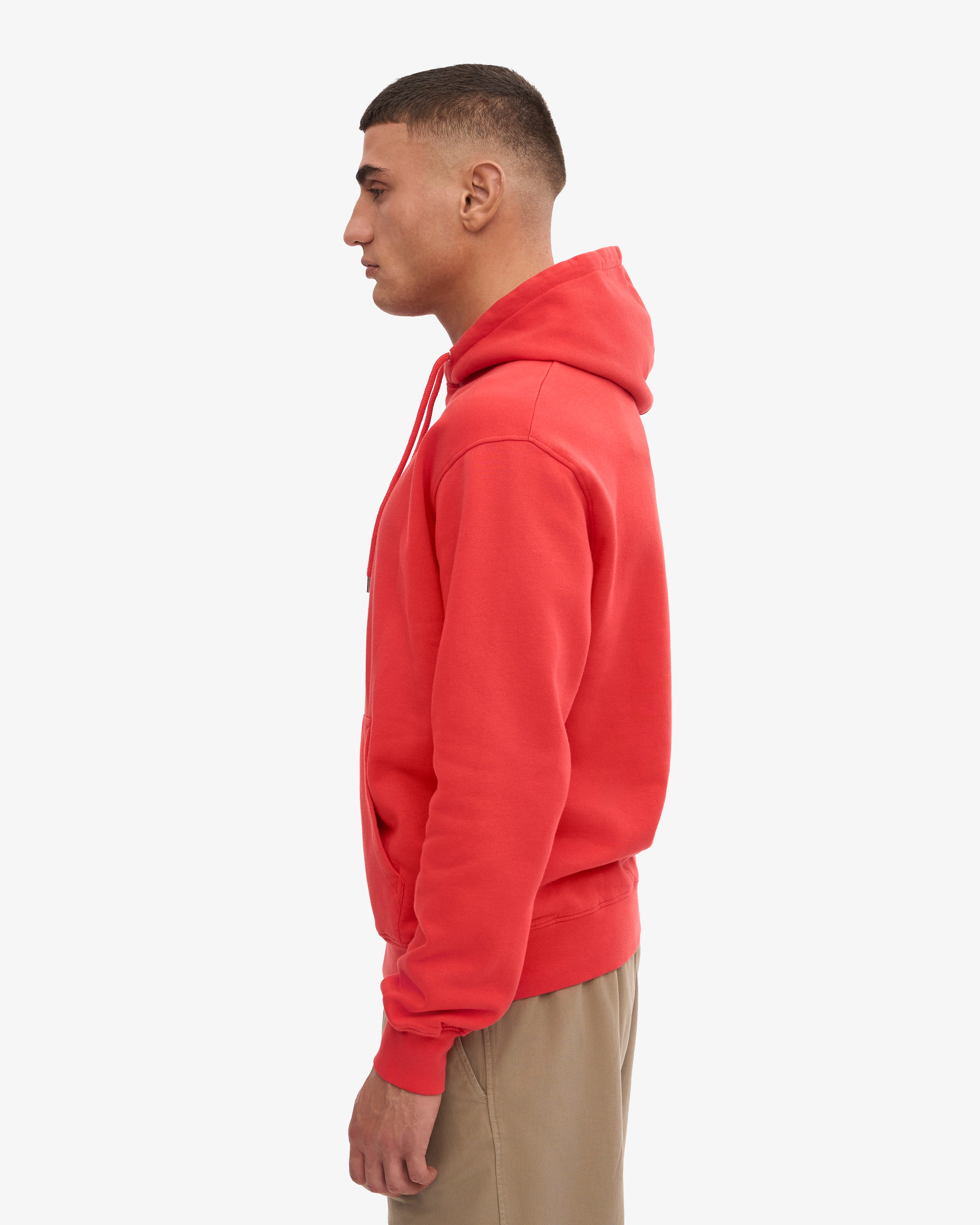 Organic Red Tangerine Classic Hood - Soft Cotton Pullover Hoodie for Men & Women | Perfect for Casual Wear, Outdoor Activities & Street Fashion